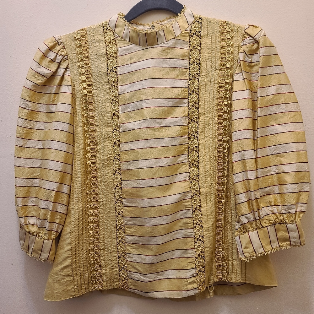 VTG Yellow Edwardian Inspired Blouse